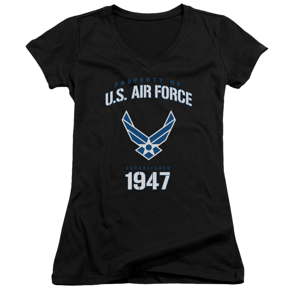 Air Force Property Of - Juniors V-Neck T-Shirt