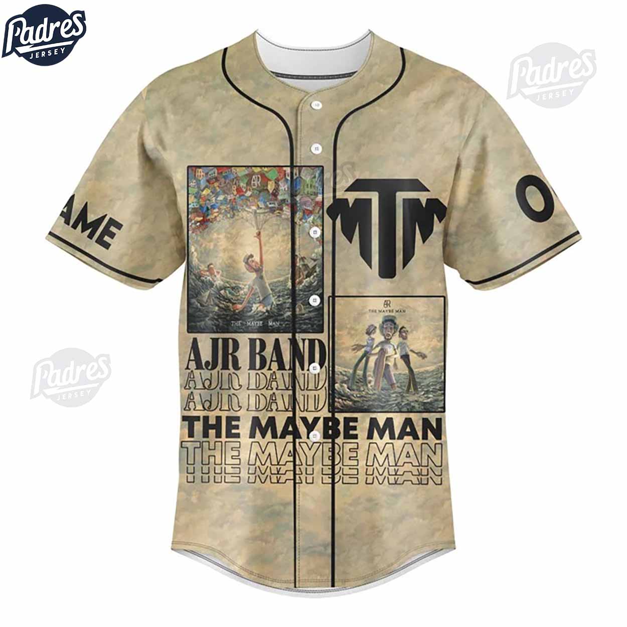 AJR Band The Maybe Man Custom Baseball Jersey - Padres Jersey Oasis: Elevate Your Baseball Style Game