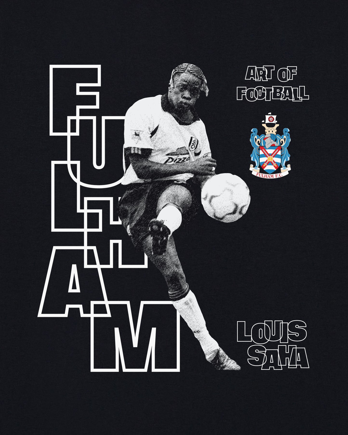 Fulham Saha Black Tee