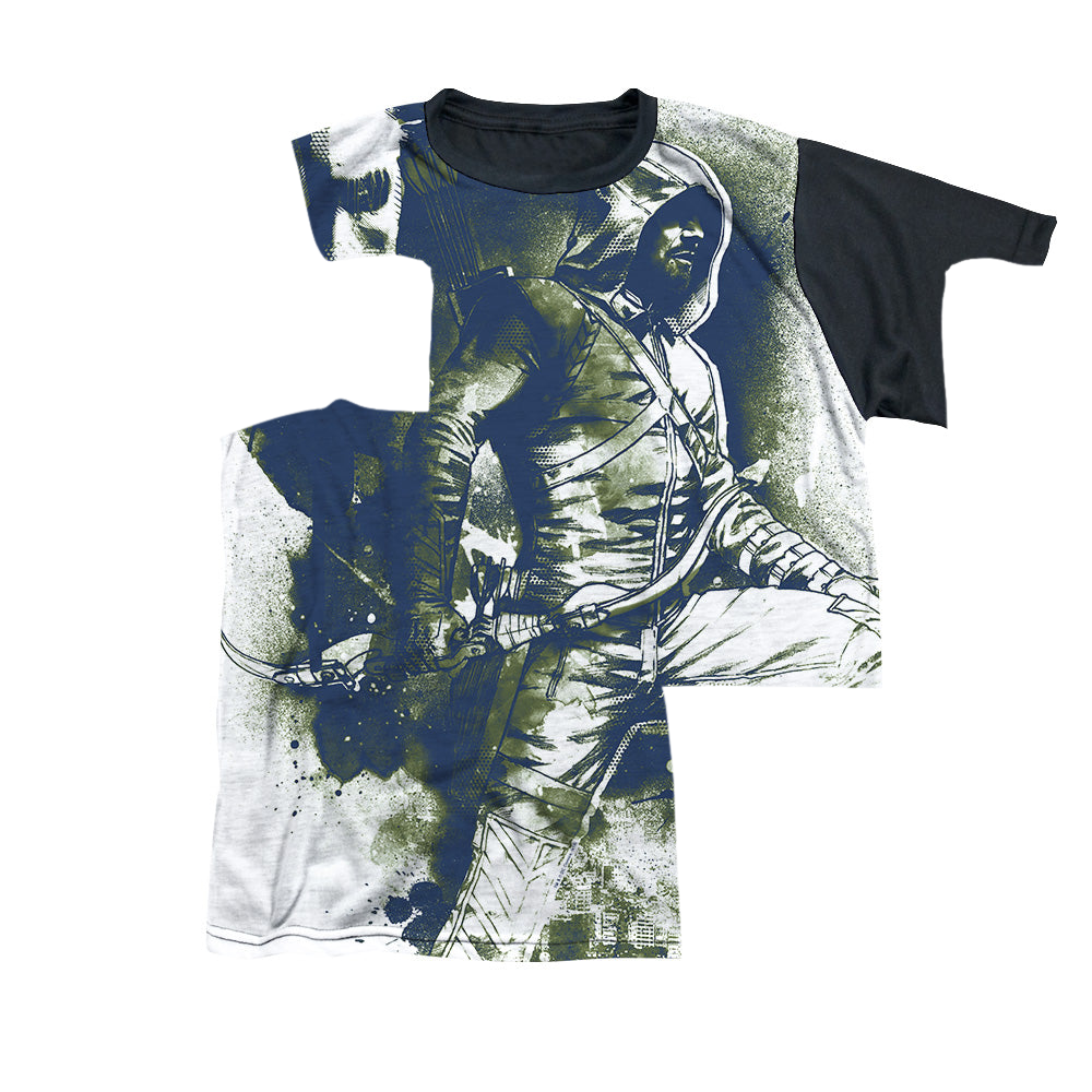 Arrow The Television Series Spray Paint - Youth Black Back T-Shirt