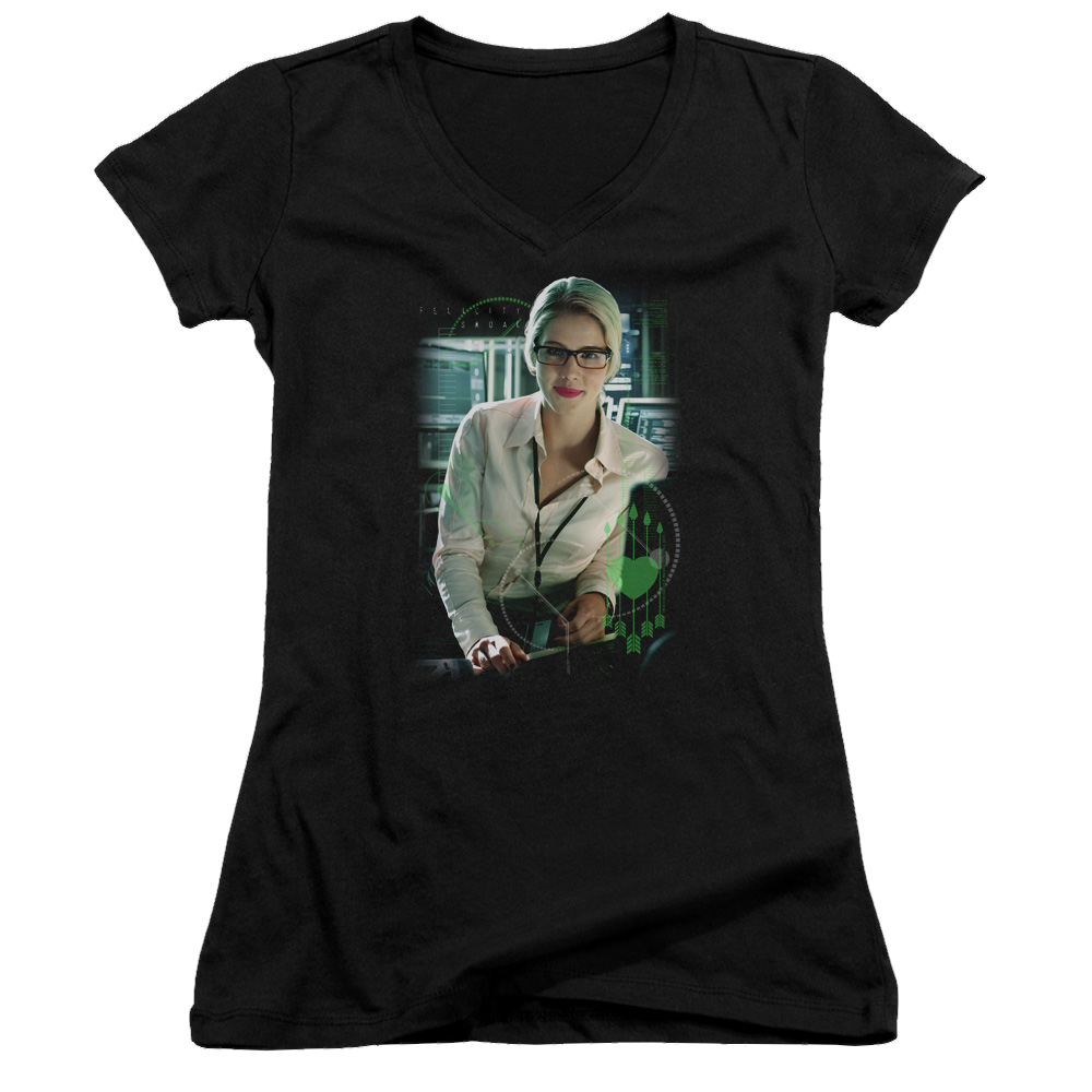Arrow Felicity Smoak - Juniors V-Neck T-Shirt