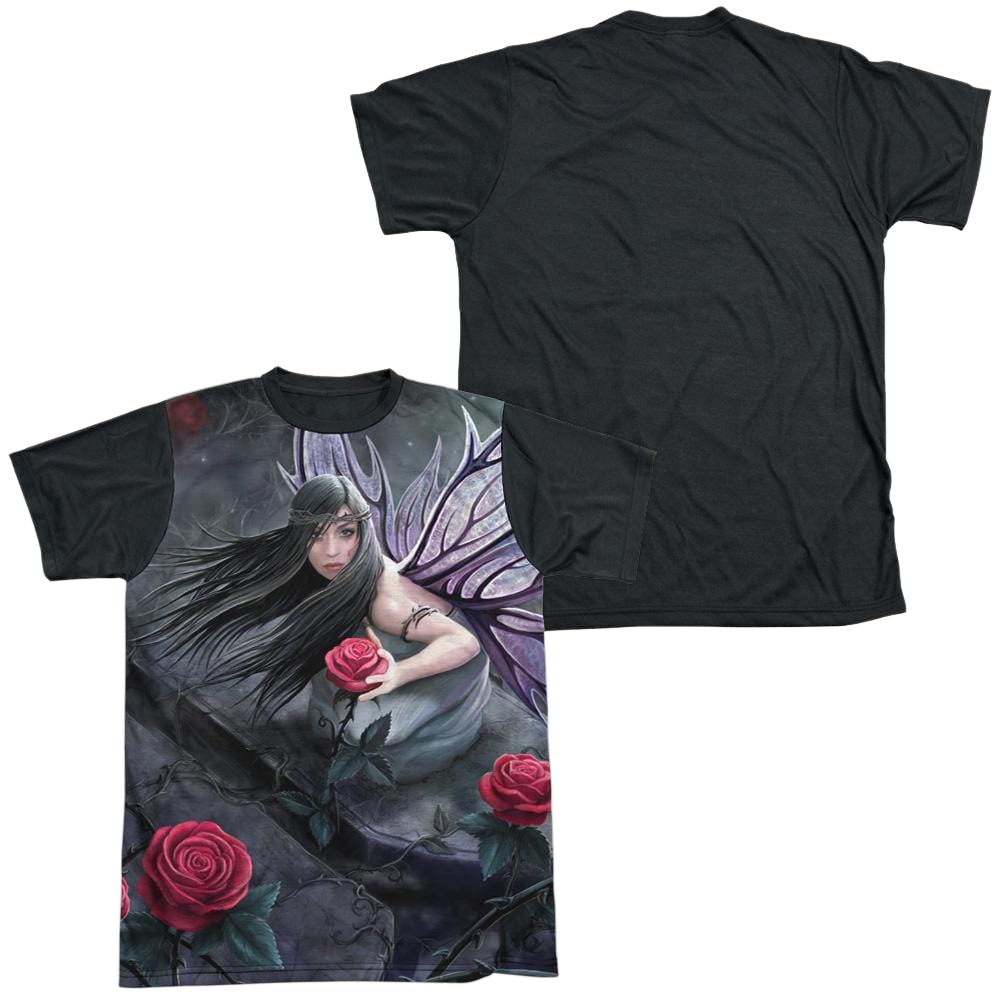 Anne Stokes Rose Fairy - Men's Black Back T-Shirt