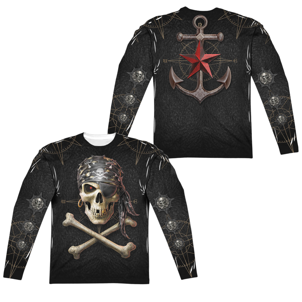 Anne Stokes Pirate Skulls - Men's All-Over Print Long Sleeve T-Shirt