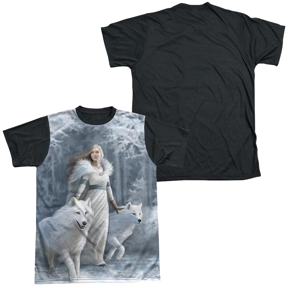 Anne Stokes Winter Guardians - Men's Black Back T-Shirt