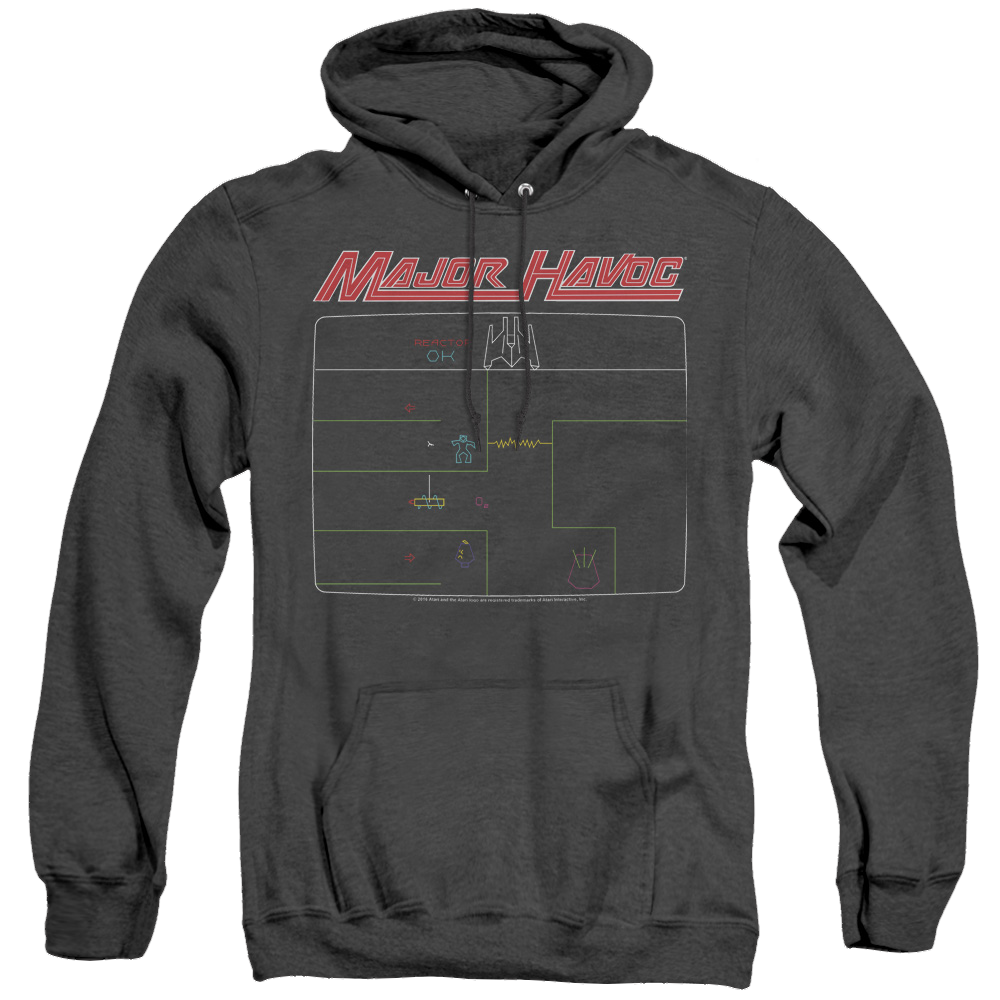 Atari Major Havoc Screen - Heather Pullover Hoodie