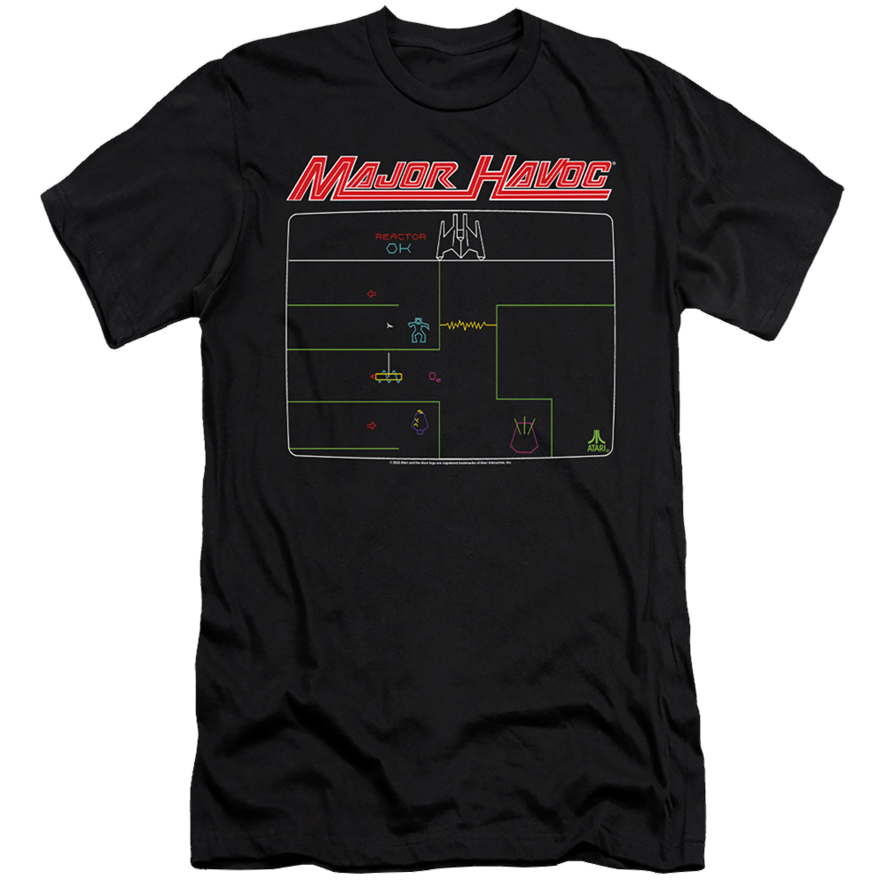 Atari Major Havoc Screen - Men's Premium Slim Fit T-Shirt
