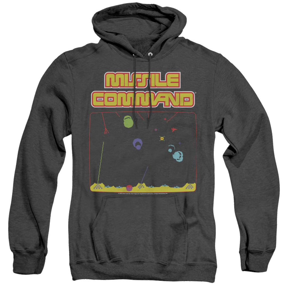 Atari Missle Screen - Heather Pullover Hoodie