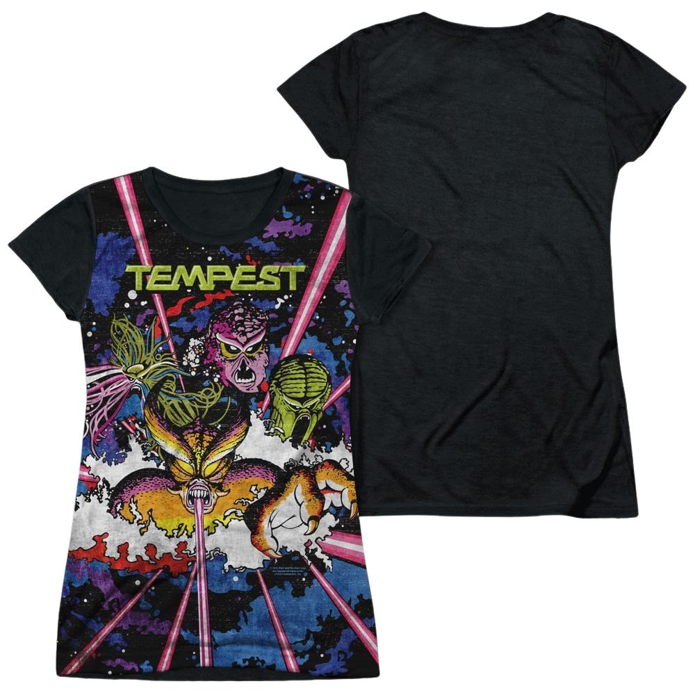 Atari Key Art - Juniors Black Back T-Shirt