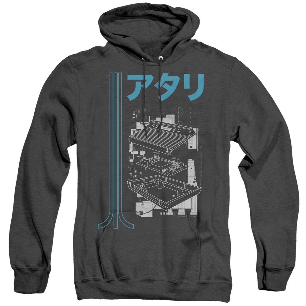 Atari Schematic - Heather Pullover Hoodie