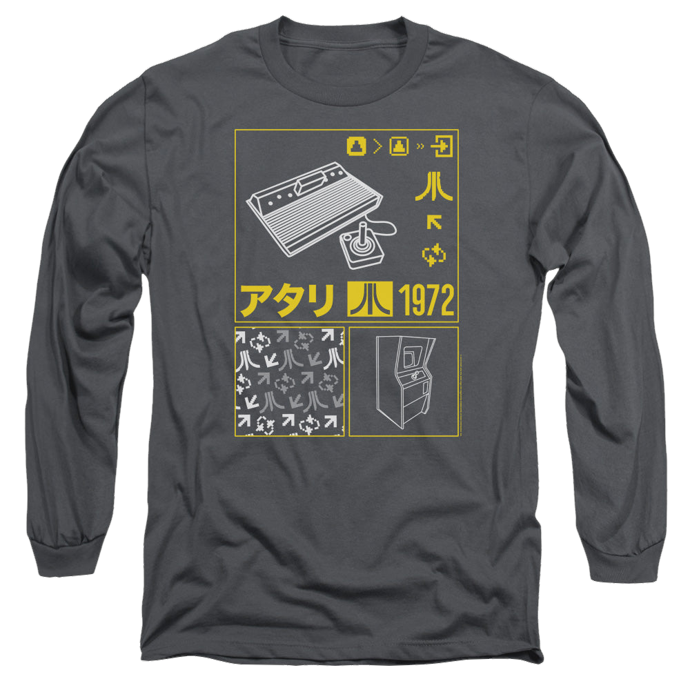 Atari Kanji Squares - Men's Long Sleeve T-Shirt Style001