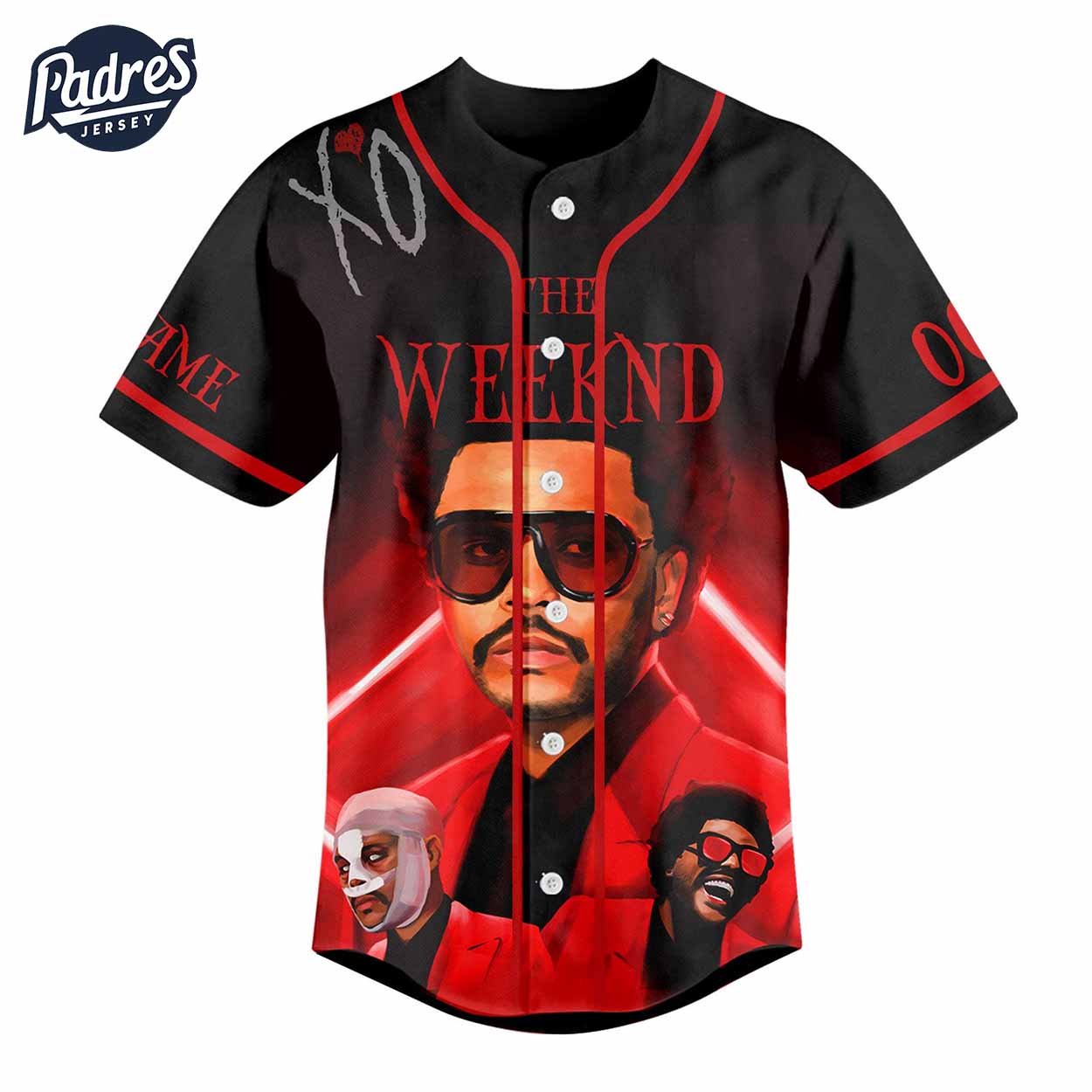 After Hours Nightmare Baseball Jersey The Weeknd Design - Padres Jersey Oasis: Elevate Your Baseball Style Game