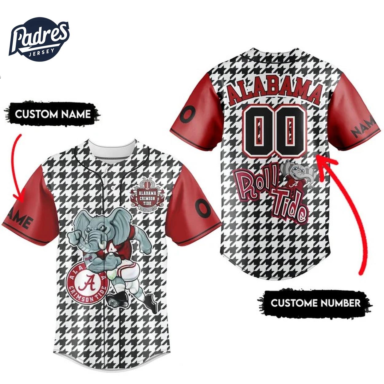 Alabama Crimson Tide Football Baseball Jersey Unique Custom - Padres Jersey Oasis: Elevate Your Baseball Style Game