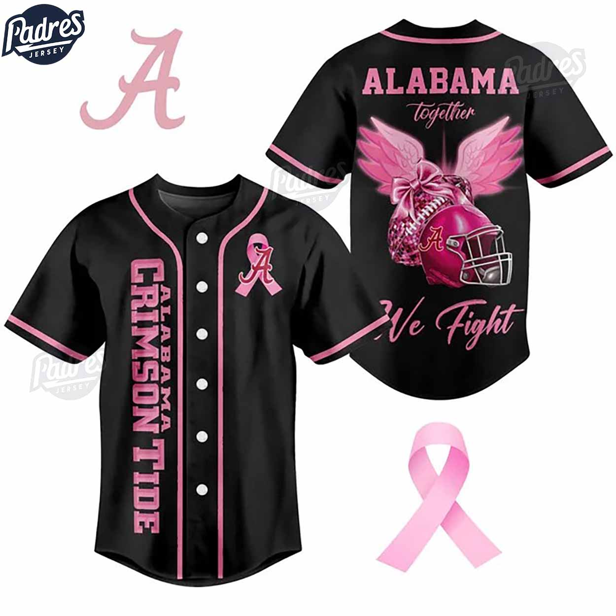 Alabama Crimson Tide Football Breast Cancer Baseball Jersey - Padres Jersey Oasis: Elevate Your Baseball Style Game