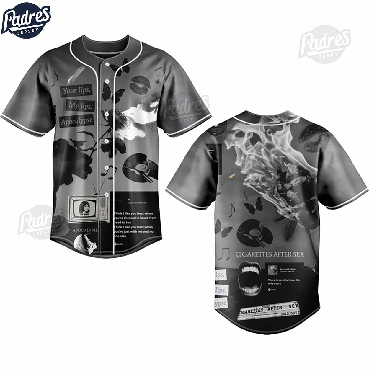 Music Apocalypse Cigarettes After Sex Baseball Jersey - Padres Jersey Oasis: Elevate Your Baseball Style Game