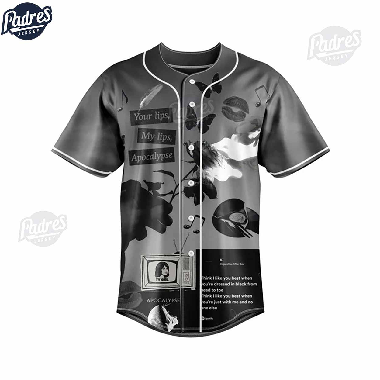 Music Apocalypse Cigarettes After Sex Baseball Jersey - Padres Jersey Oasis: Elevate Your Baseball Style Game