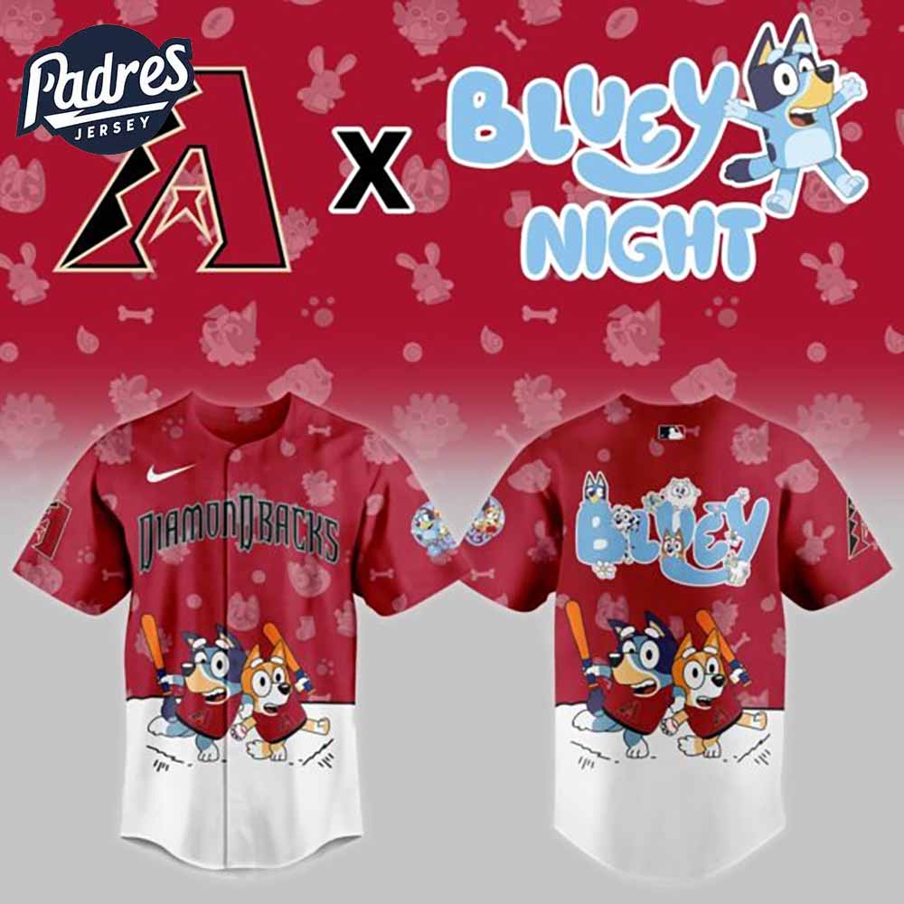 Arizona Diamondbacks Bluey Night Baseball Jersey Outfit - Padres Jersey Oasis: Elevate Your Baseball Style Game