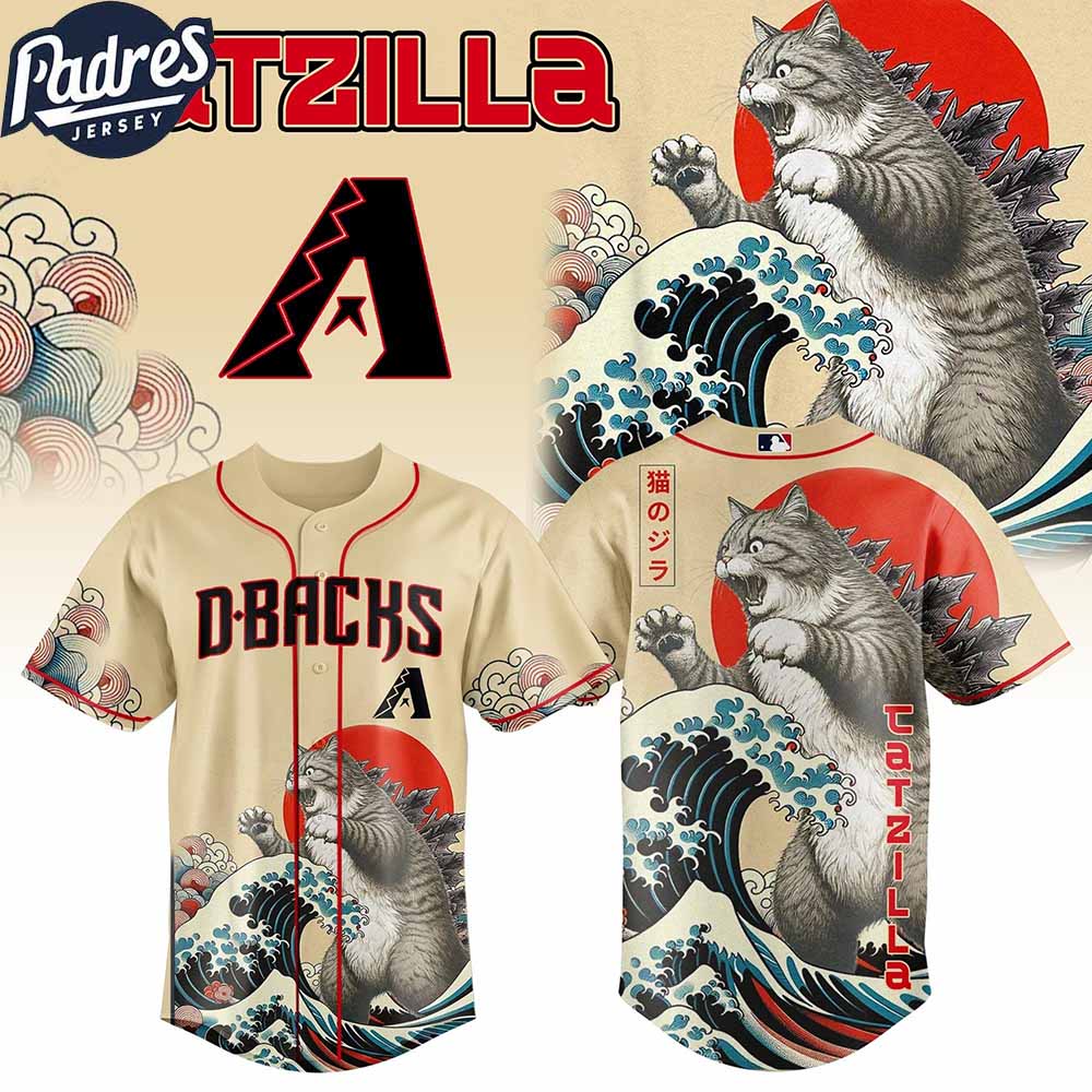 Arizona Diamondbacks MLB X Catzilla Personalized Baseball Jersey - Padres Jersey Oasis: Elevate Your Baseball Style Game