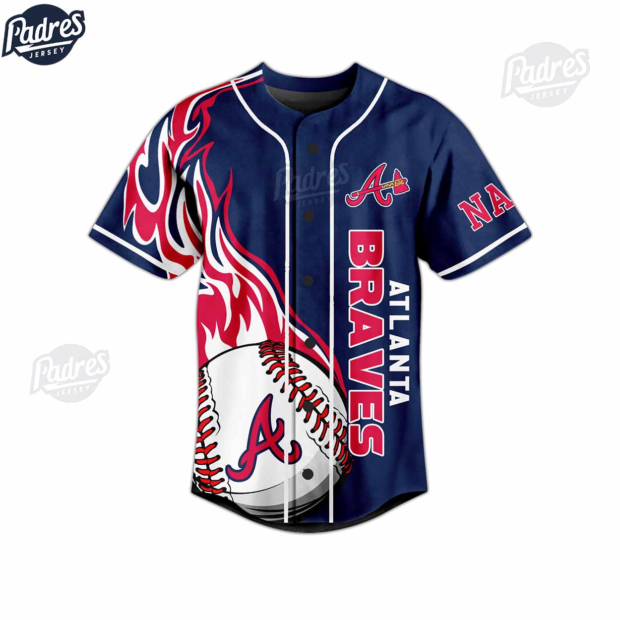 Atlanta Braves Personalized MLB Baseball Jersey - Padres Jersey Oasis: Elevate Your Baseball Style Game