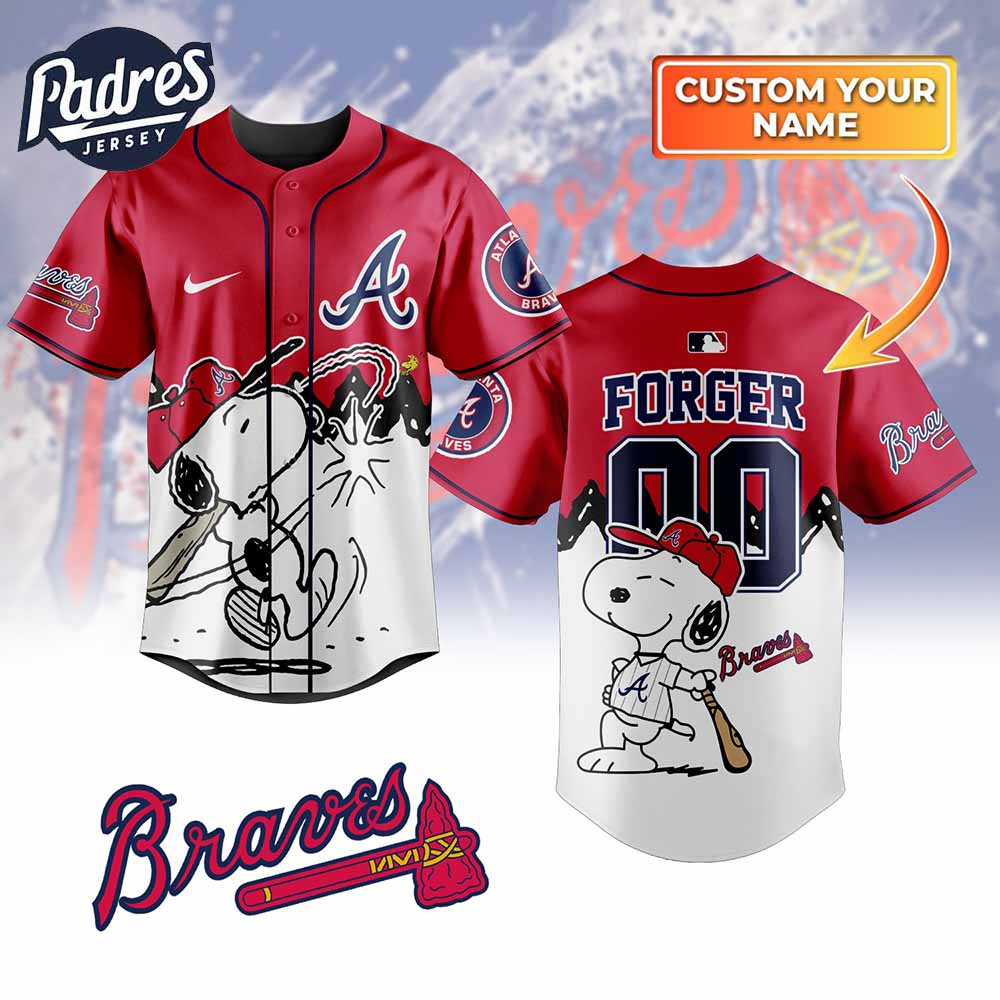 Atlanta Braves x Peanuts Personalized Baseball Jersey For Fans 2025 - Padres Jersey Oasis: Elevate Your Baseball Style Game