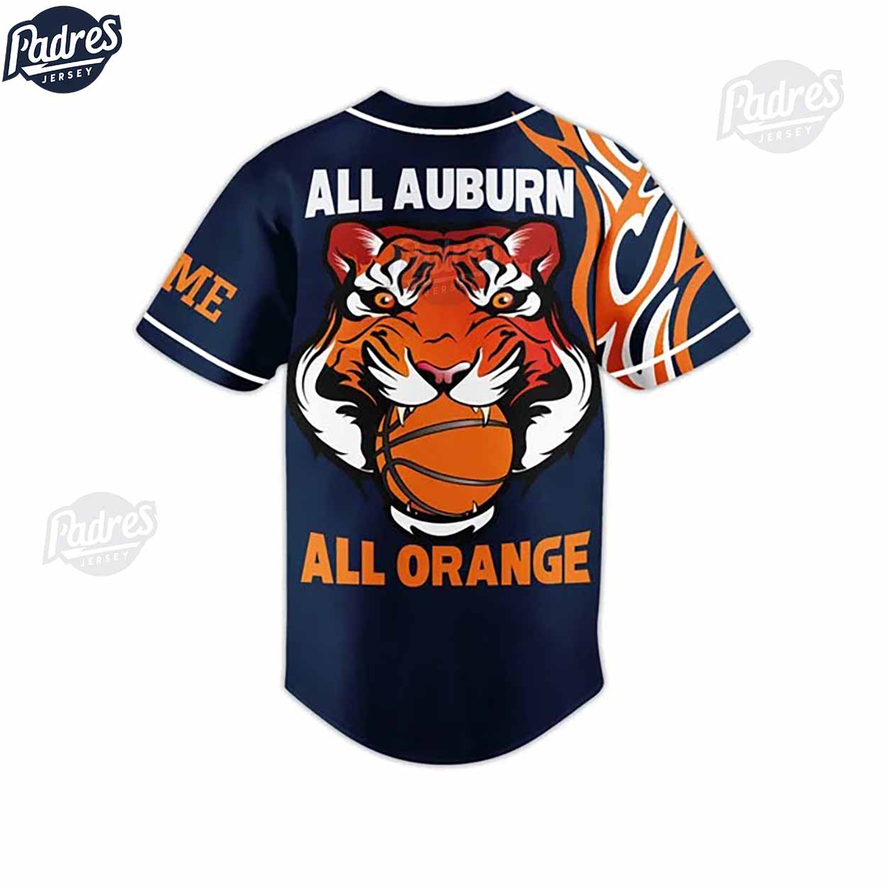 Auburn Tigers Basketball All Orange Custom Baseball Jersey - Padres Jersey Oasis: Elevate Your Baseball Style Game