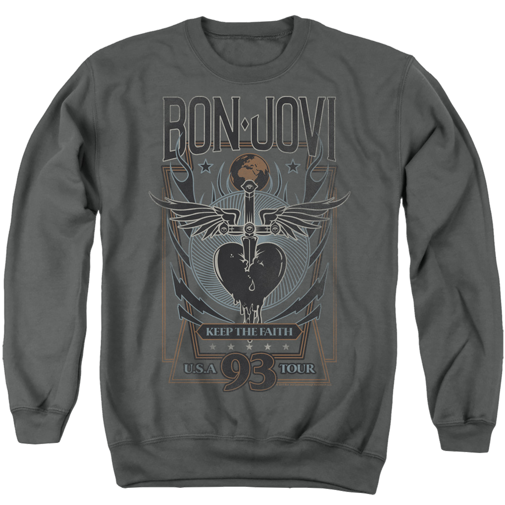 Bon Jovi Keep The Faith - Men's Crewneck Sweatshirt