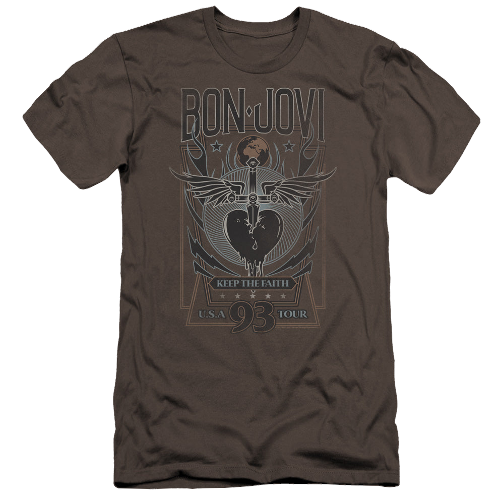 Bon Jovi Keep The Faith - Men's Premium Slim Fit T-Shirt
