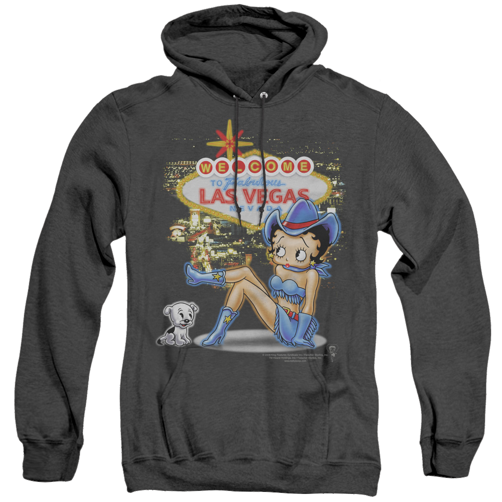 Betty Boop Welcome Las Vegas - Heather Pullover Hoodie
