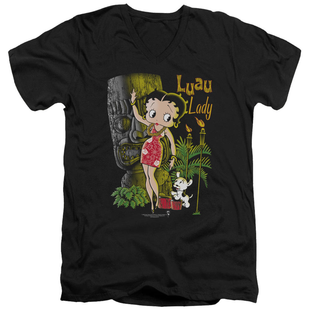 Betty Boop Luau Lady - Men's V-Neck T-Shirt
