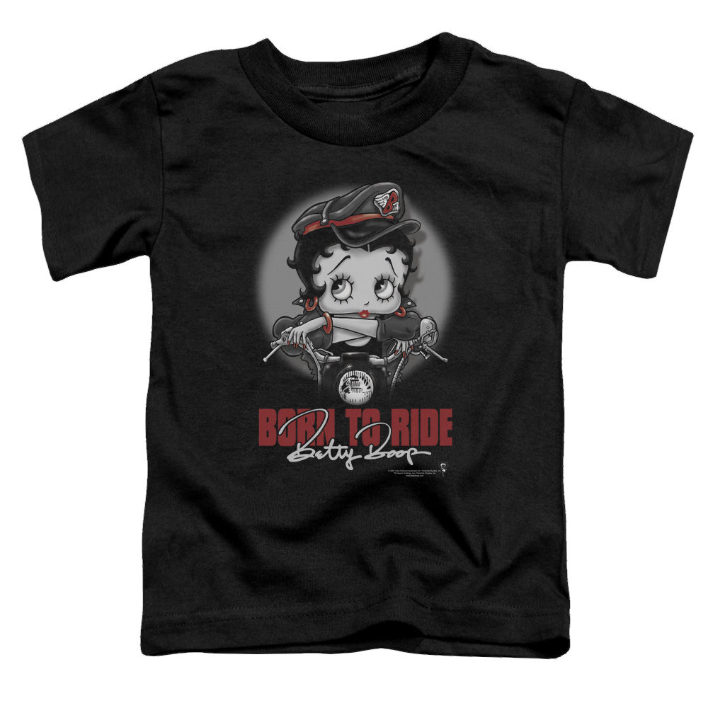 Betty Boop Born To Ride - Toddler T-Shirt