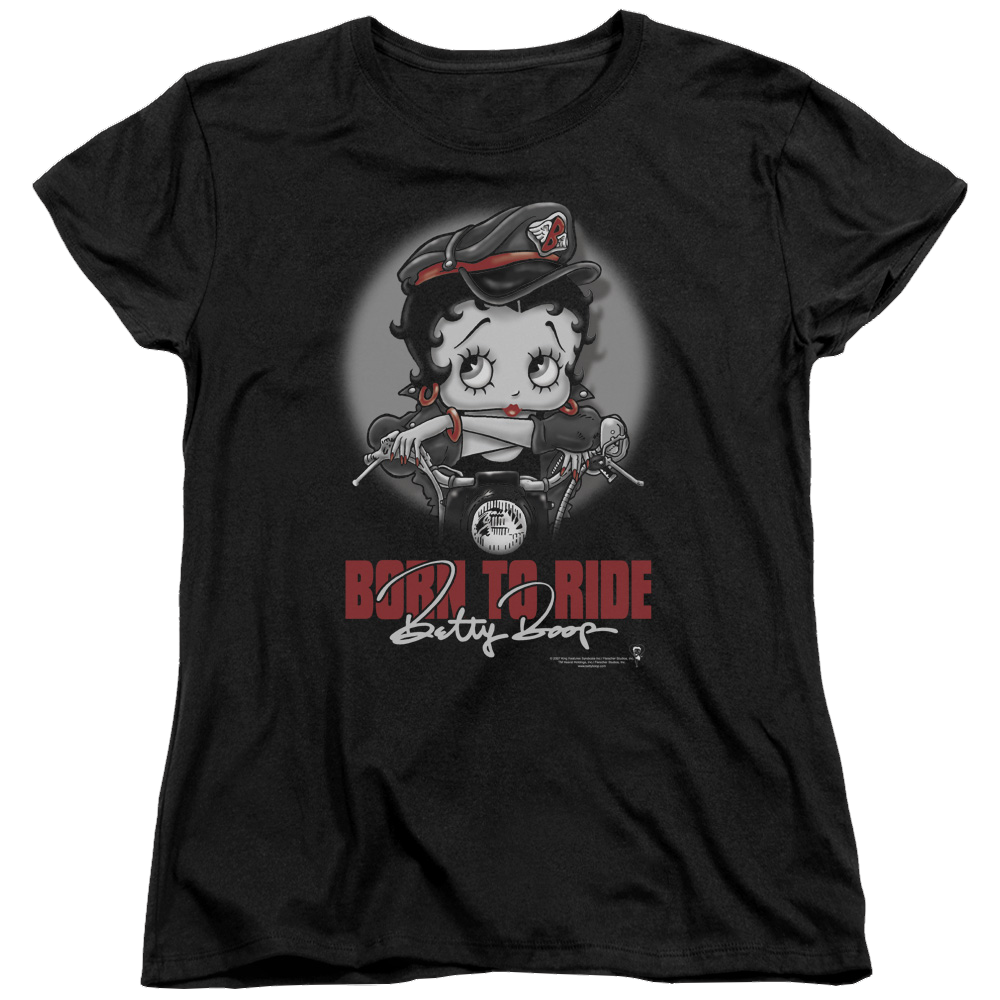 Betty Boop Born To Ride - Women's T-Shirt