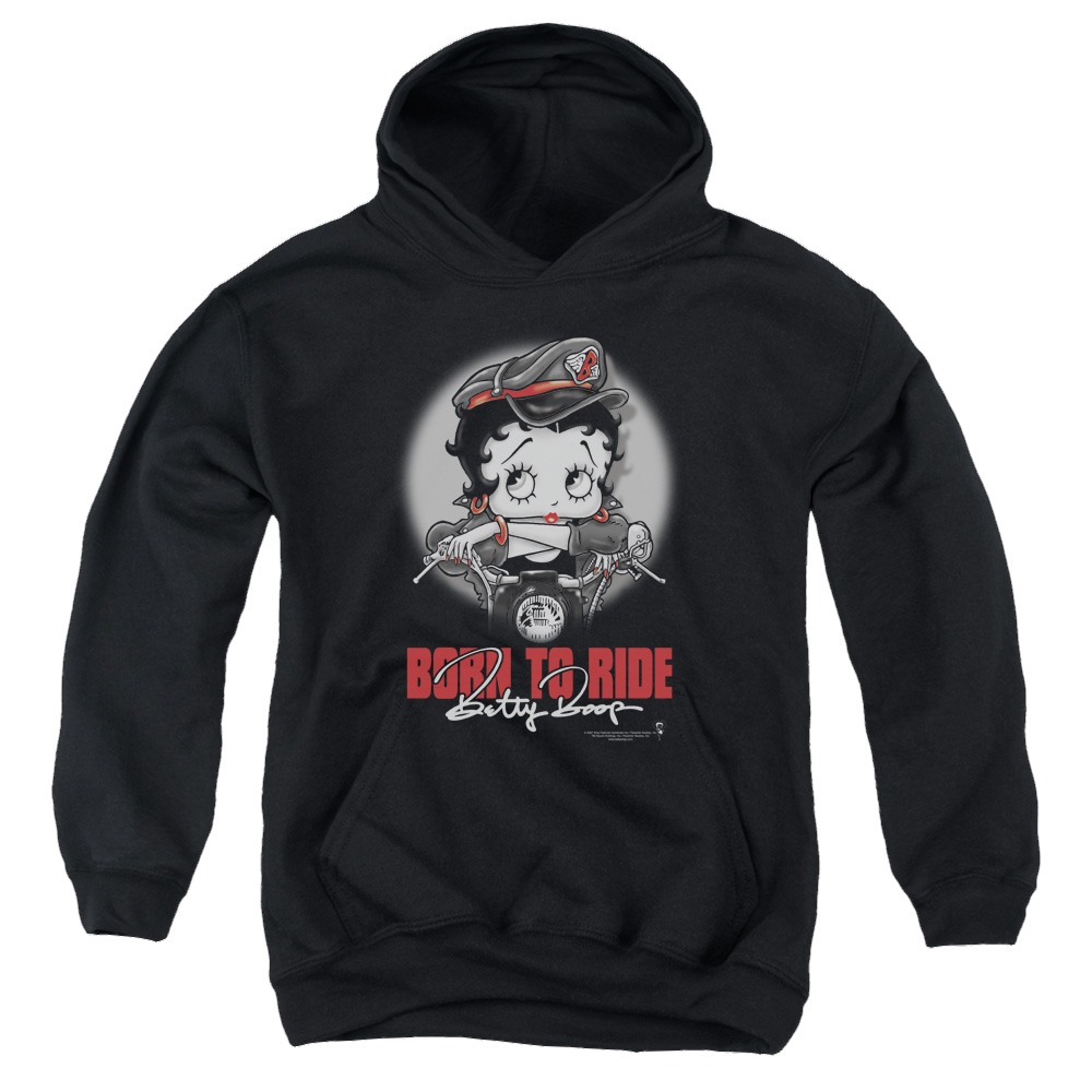 Betty Boop Born To Ride - Youth Hoodie
