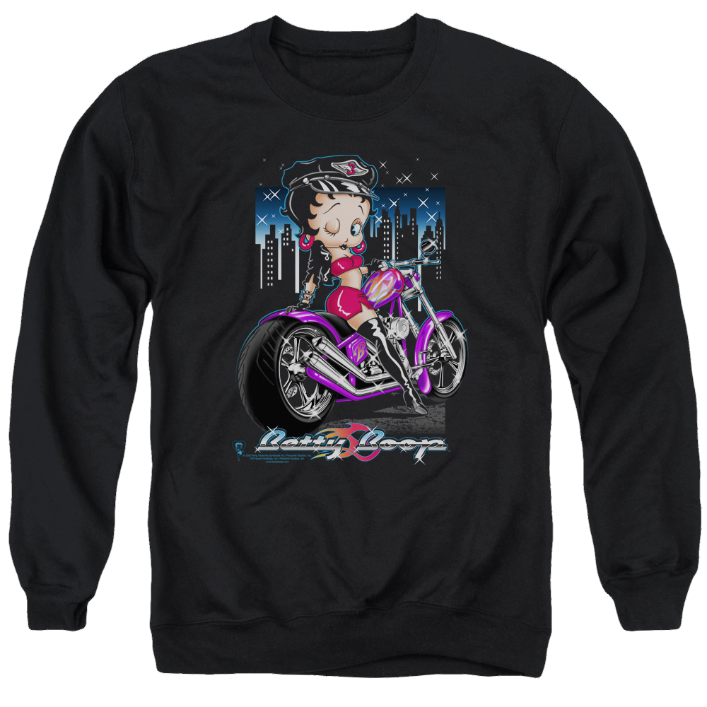 Betty Boop City Chopper - Men's Crewneck Sweatshirt