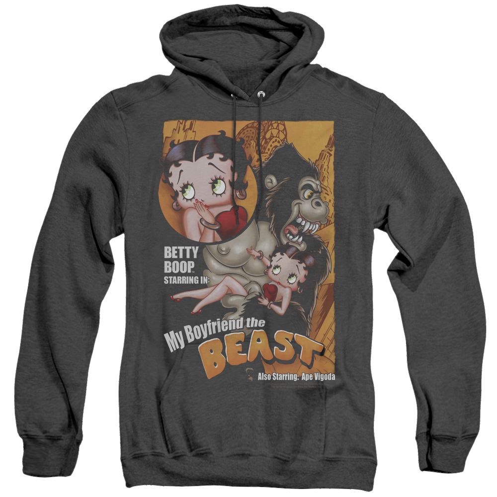 Betty Boop Boyfriend The Beast - Heather Pullover Hoodie