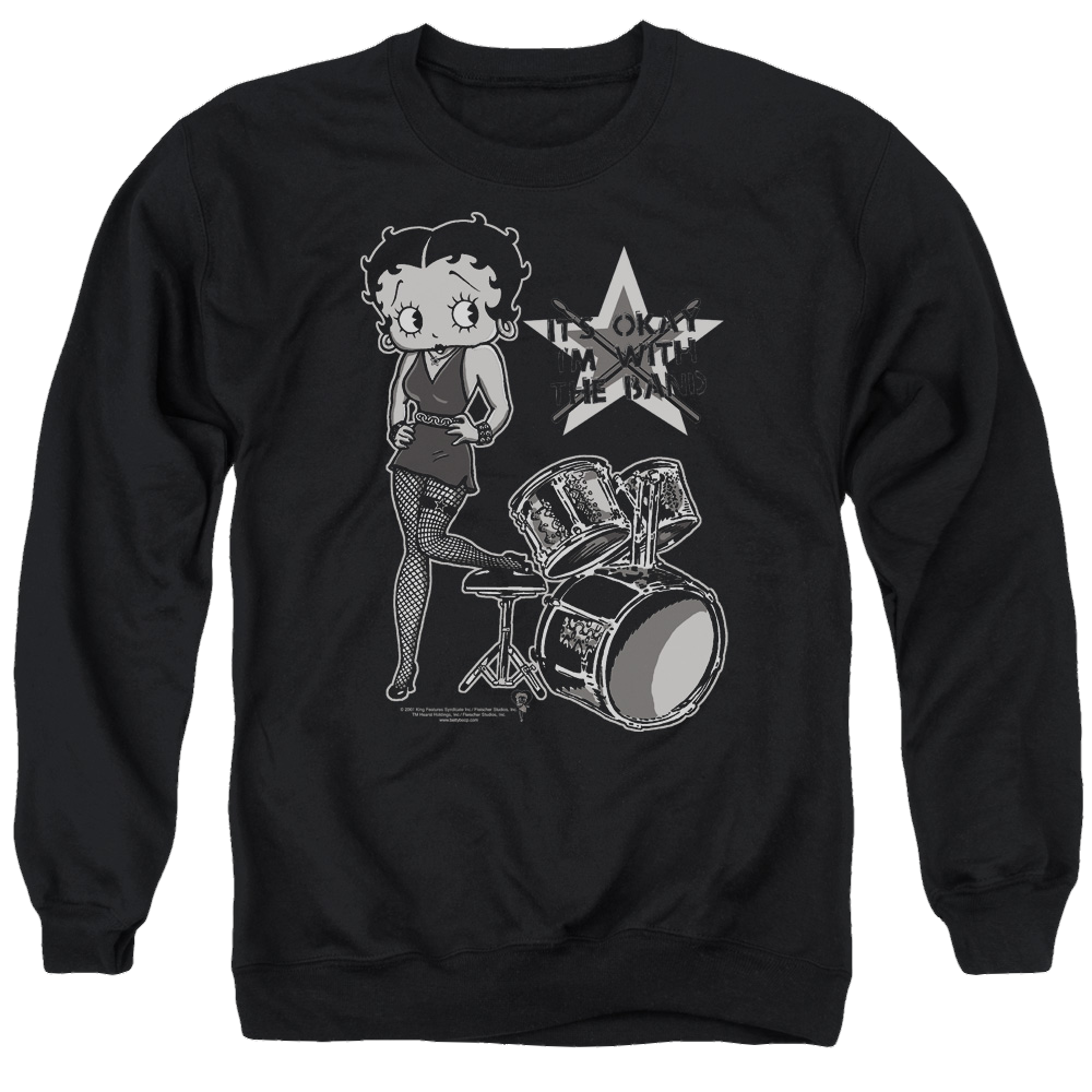 Betty Boop With The Band - Men's Crewneck Sweatshirt