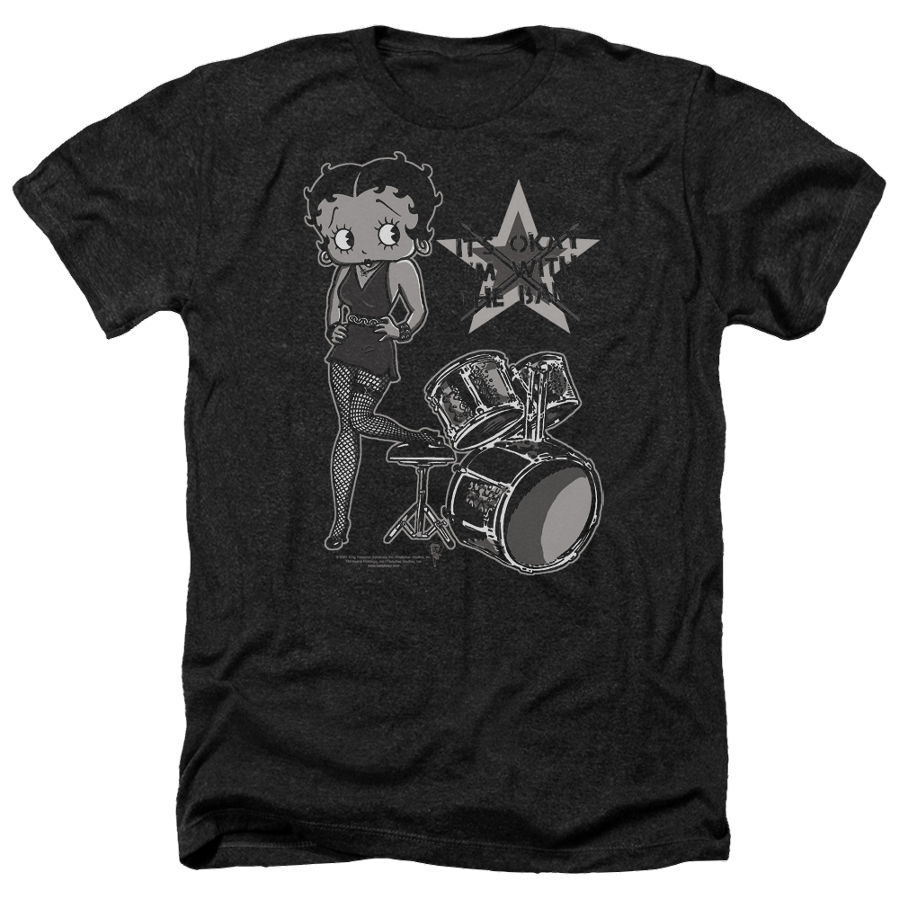 Betty Boop With The Band - Men's Heather T-Shirt