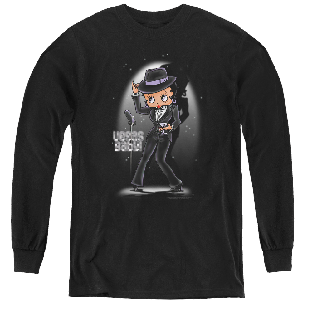 Betty Boop Vegas Baby - Youth Long Sleeve T-Shirt