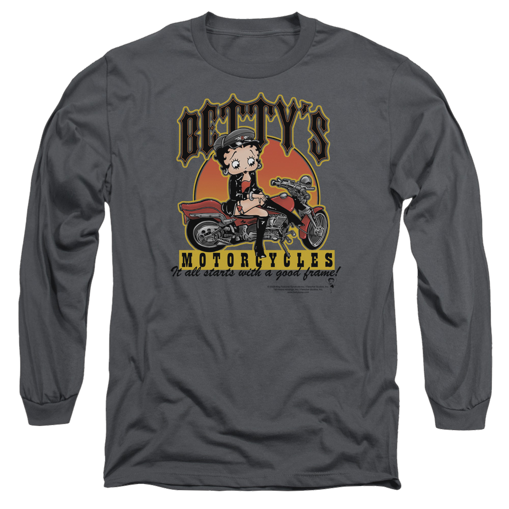 Betty Boop Bettys Motorcycles - Men's Long Sleeve T-Shirt