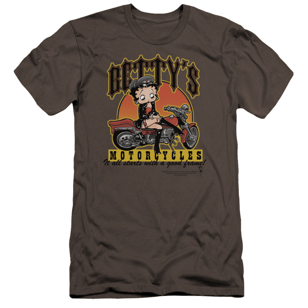 Betty Boop Bettys Motorcycles - Men's Premium Slim Fit T-Shirt