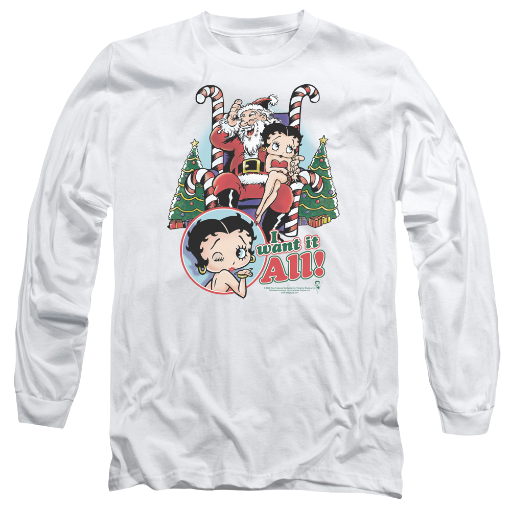 Betty Boop I Want It All - Men's Long Sleeve T-Shirt