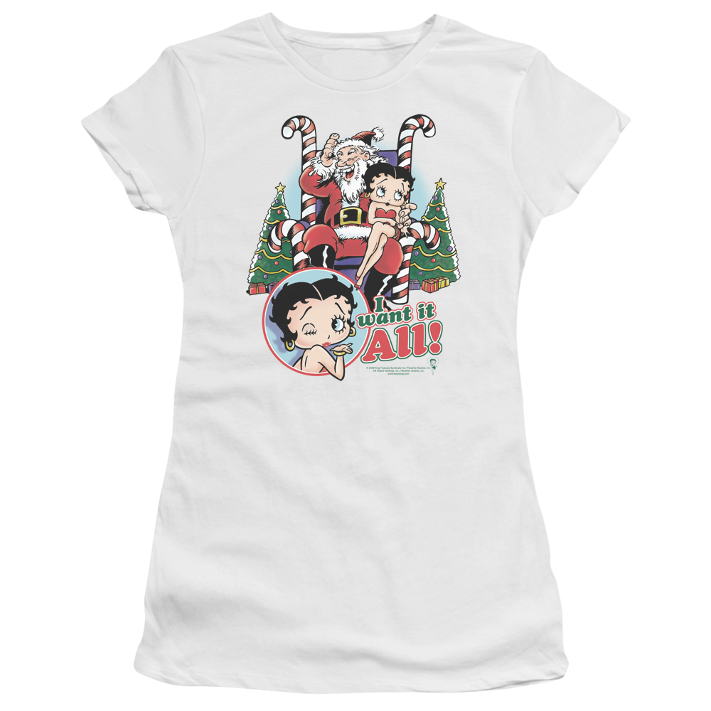 Betty Boop I Want It All - Juniors T-Shirt