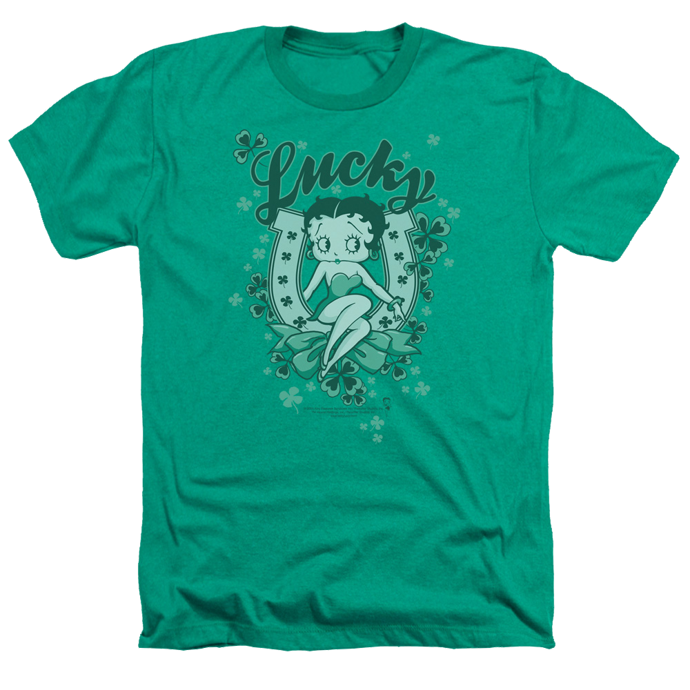Betty Boop Lucky Boop - Men's Heather T-Shirt