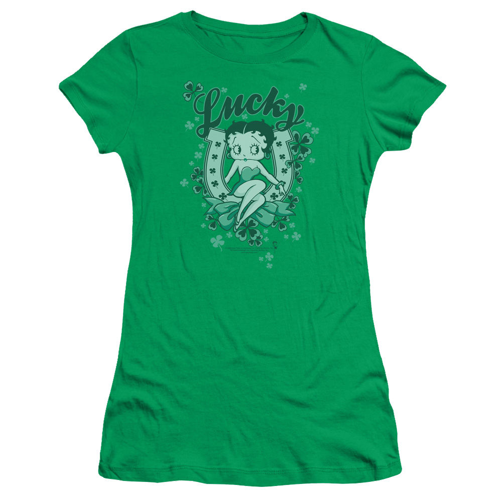 Betty Boop Lucky Boop - Juniors T-Shirt