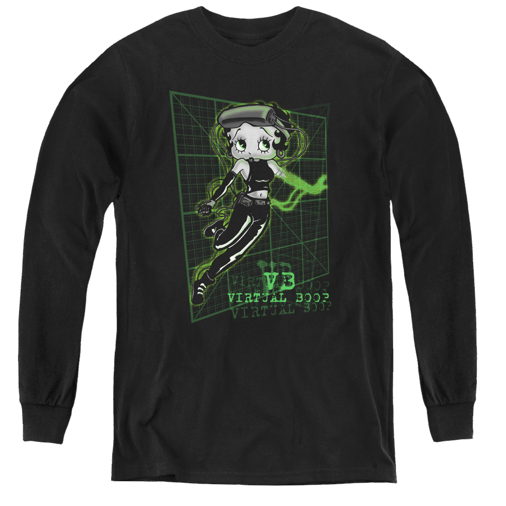 Betty Boop Virtual Boop - Youth Long Sleeve T-Shirt