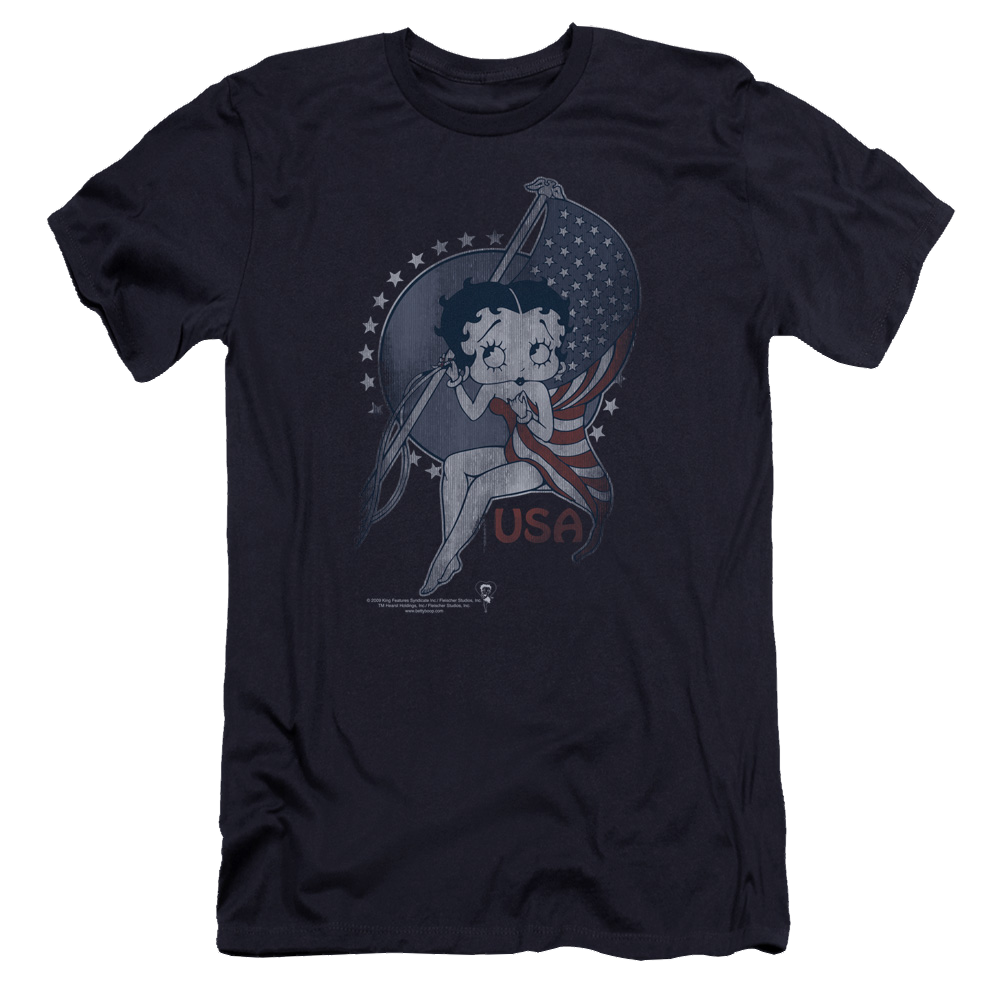 Betty Boop Proud Betty - Men's Premium Slim Fit T-Shirt