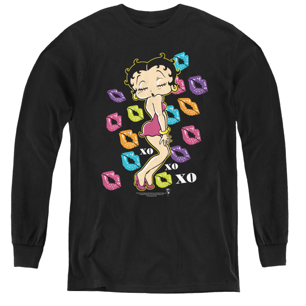 Betty Boop Tripple Xo - Youth Long Sleeve T-Shirt