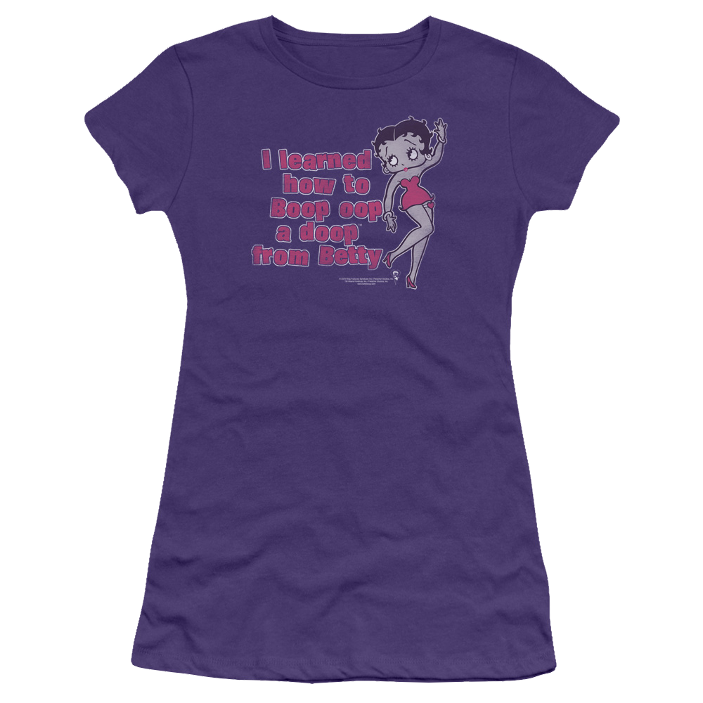 Betty Boop Learned From Betty - Juniors T-Shirt