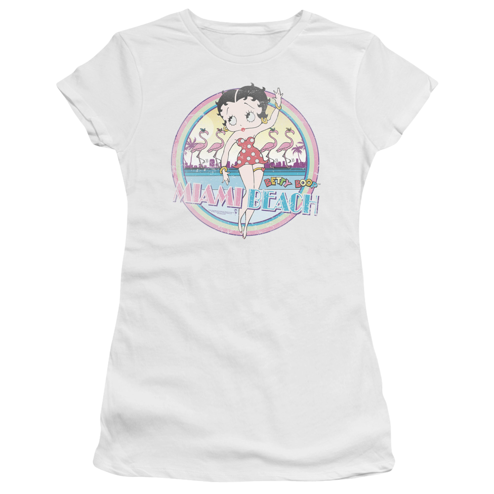 Betty Boop Miami Beach - Juniors T-Shirt