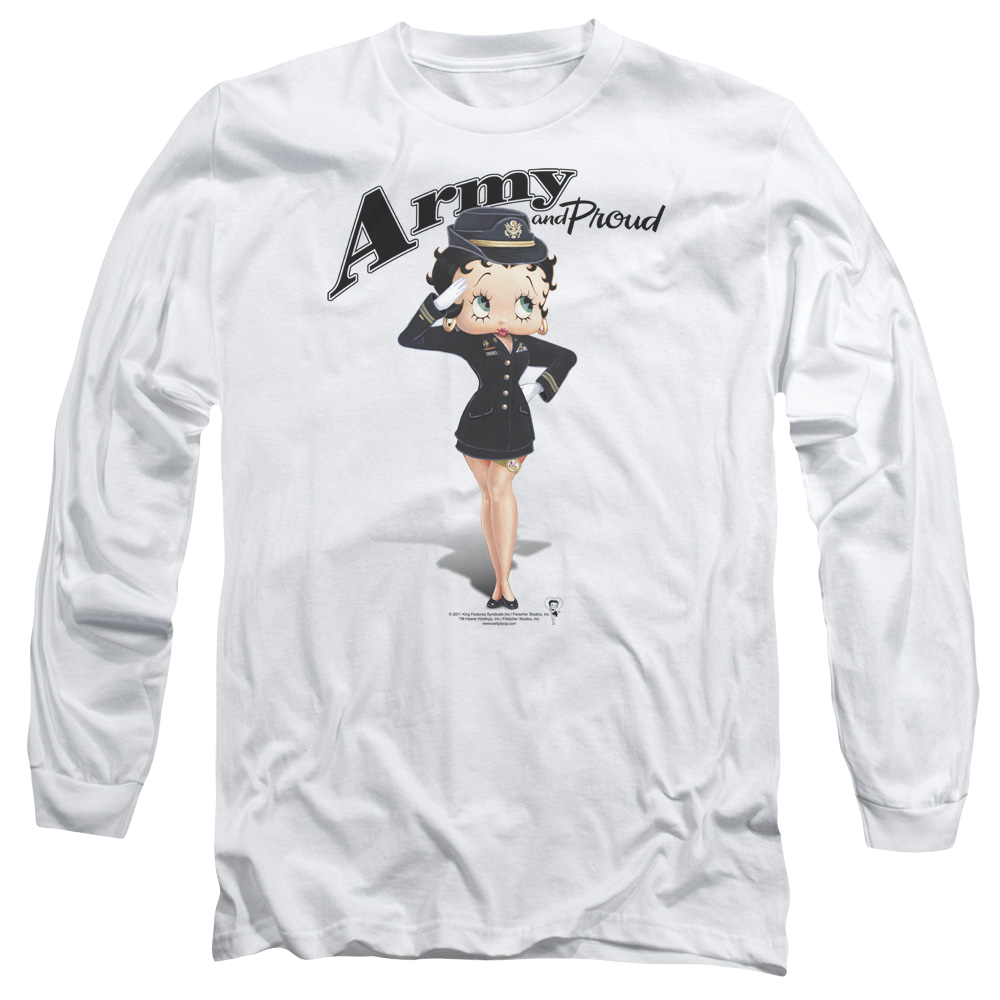 Betty Boop Army Boop - Men's Long Sleeve T-Shirt
