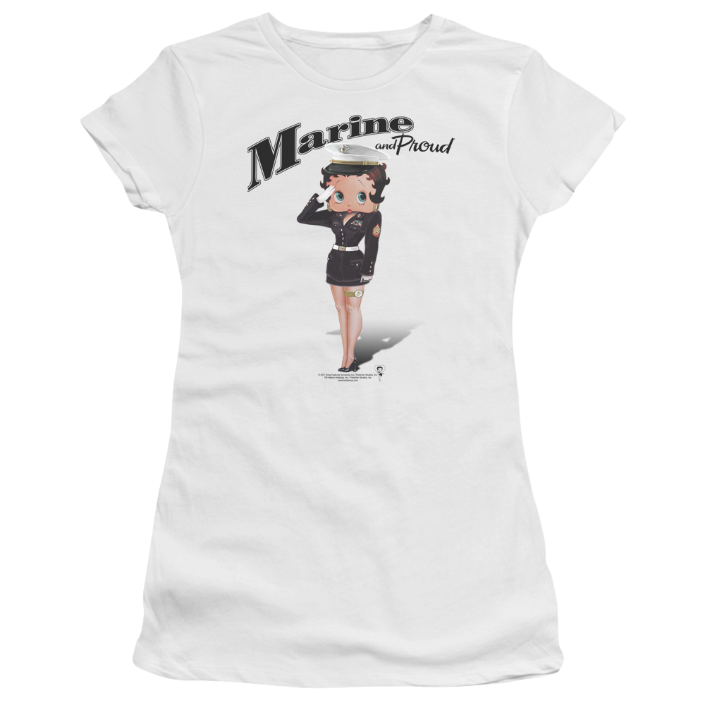 Betty Boop Marine Boop - Juniors T-Shirt
