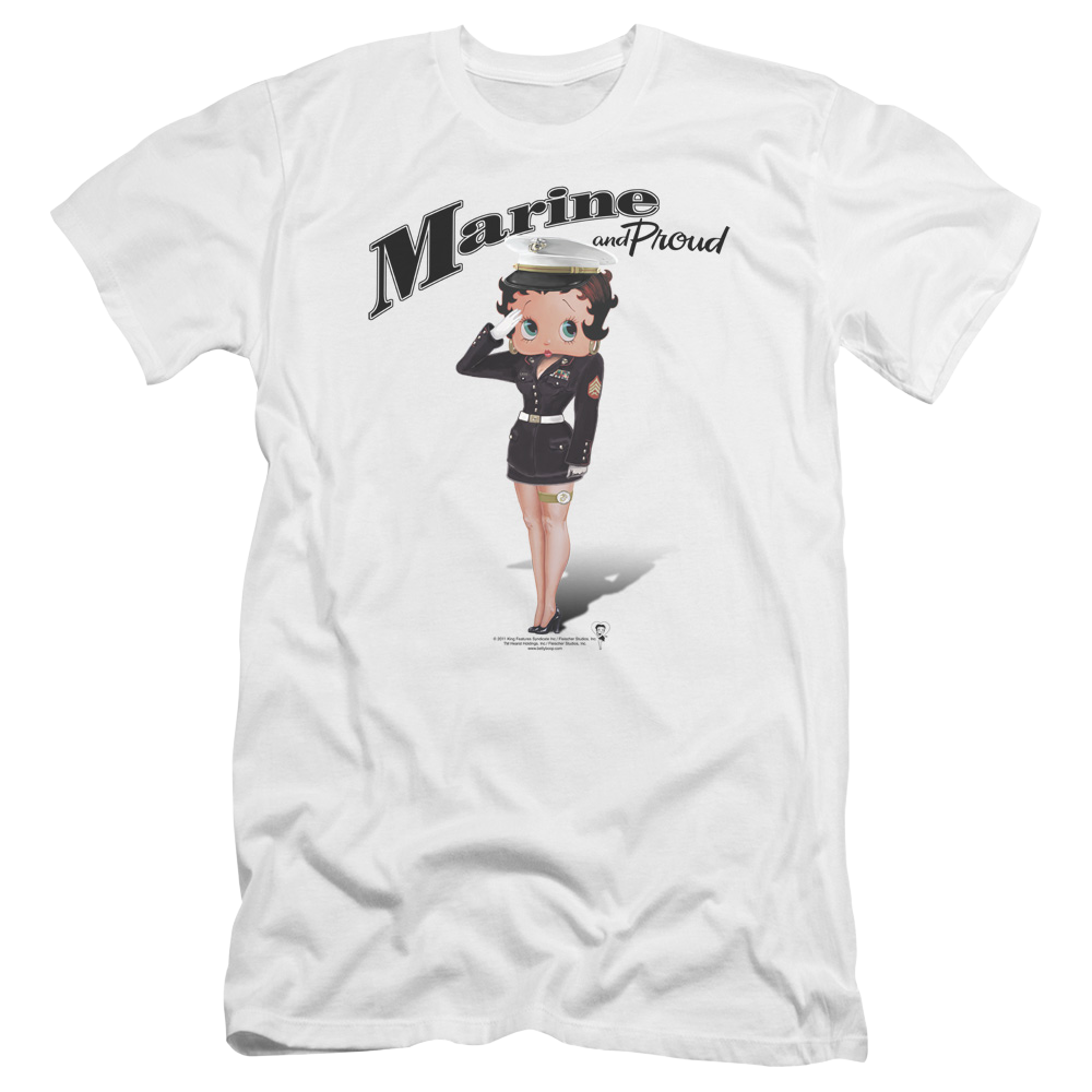 Betty Boop Marine Boop - Men's Premium Slim Fit T-Shirt